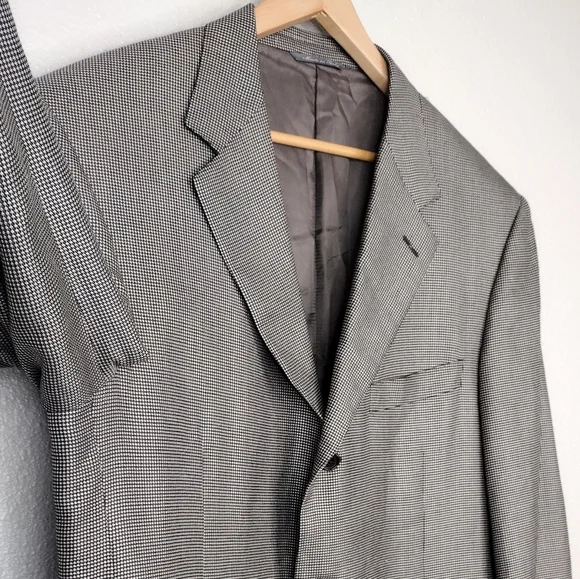 Canali Saks Fifth Avenue Silk Wool Blazer Sz 58L